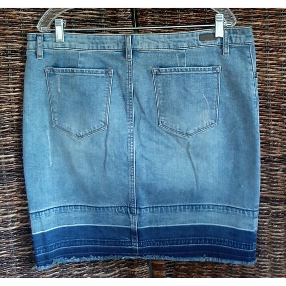 KUT From The Kloth Rosie Pencil Jean Skirt Women's 16 Blue Denim Staple Capsule - Picture 2 of 8